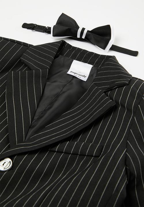 Pop Candy - 3 Piece stripe suit - black