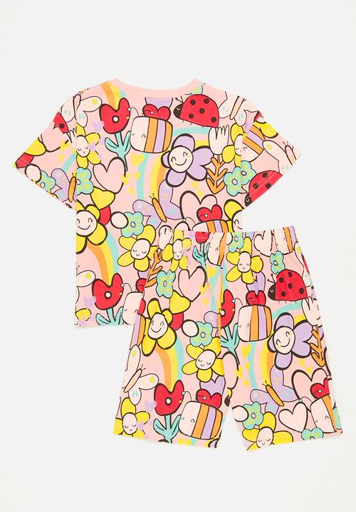 Pop Candy - Printed top and short set-multi