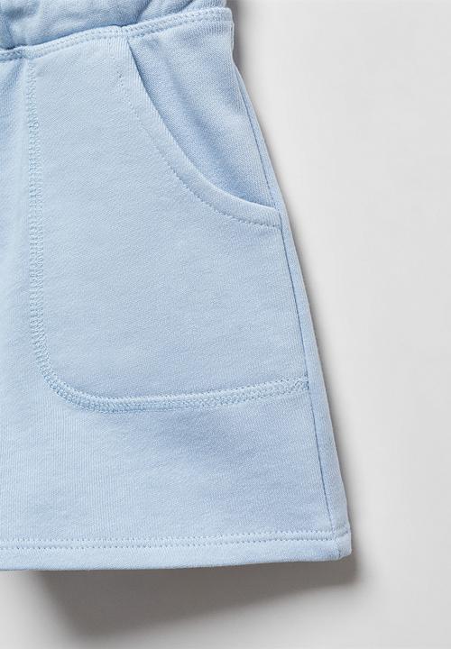 MANGO - Shorts lea - sky-blue