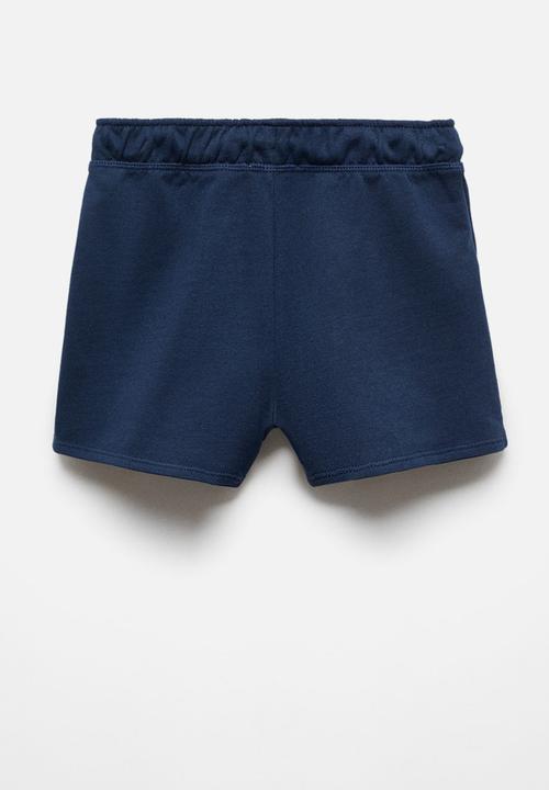 MANGO - Shorts lea - navy