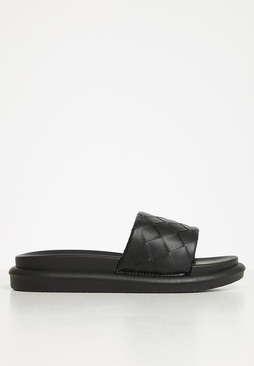 Superbalist - Embossed mule slide - black