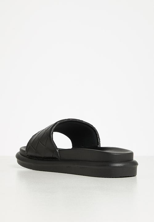 Superbalist - Embossed mule slide - black