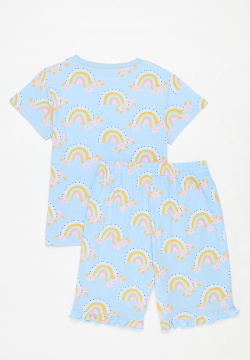 Pop Candy - Printed top and short set - blue