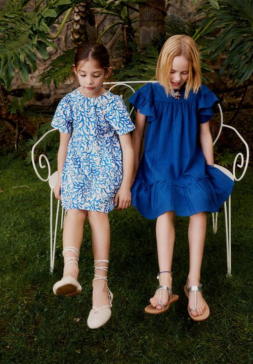 MANGO - Dress golfet - sky-blue