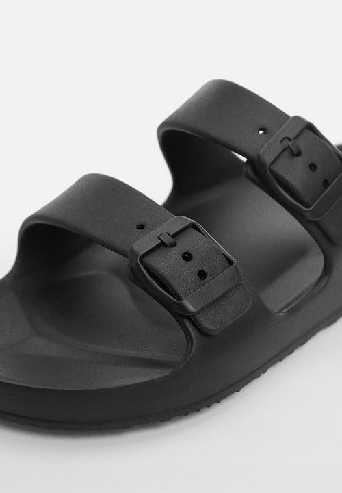 MANGO - Flip-flop pautn - black