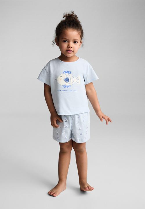 MANGO - Pyjamas fish set - sky-blue