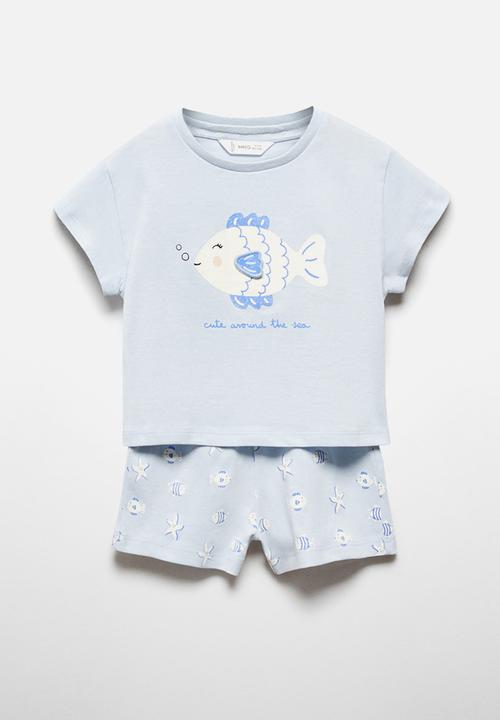 MANGO - Pyjamas fish set - sky-blue