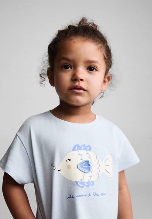 MANGO - Pyjamas fish set - sky-blue