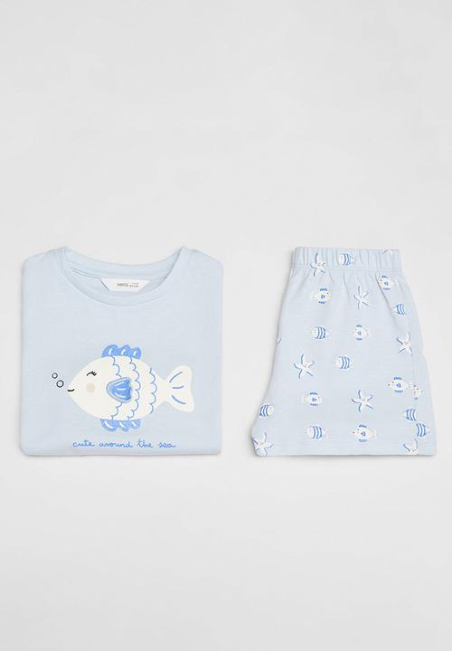 MANGO - Pyjamas fish set - sky-blue