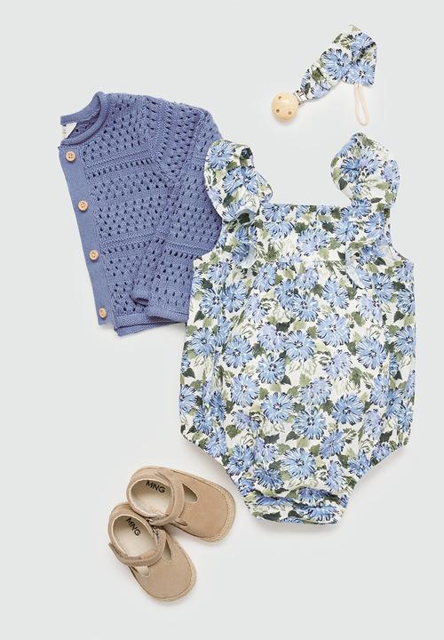 MANGO - Romper suit hortensi - pastel green