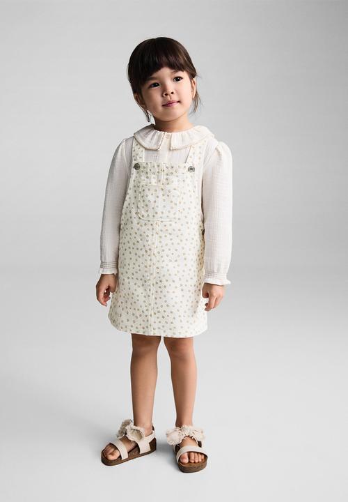 MANGO - Dungaree dress lucia - neutral