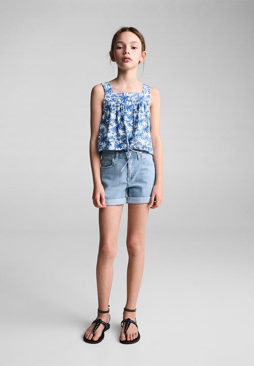 MANGO - Shorts chip - light denim