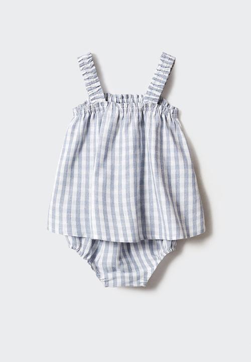 MANGO - Dress vichyg - blue