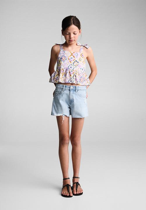 MANGO - Shorts isa - light denim