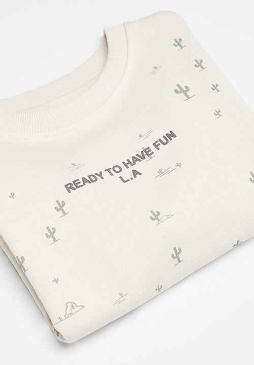 MANGO - Sweatshirt cactus - light brown