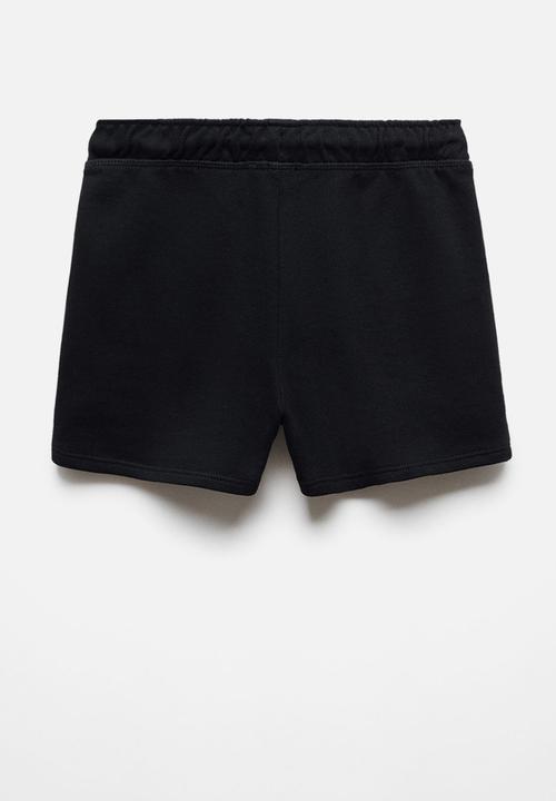 MANGO - Shorts lea - black