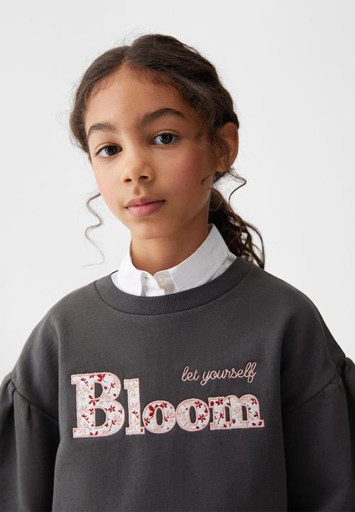 MANGO - Sweatshirt bloom - charcoal