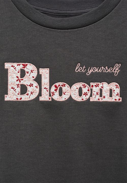MANGO - Sweatshirt bloom - charcoal