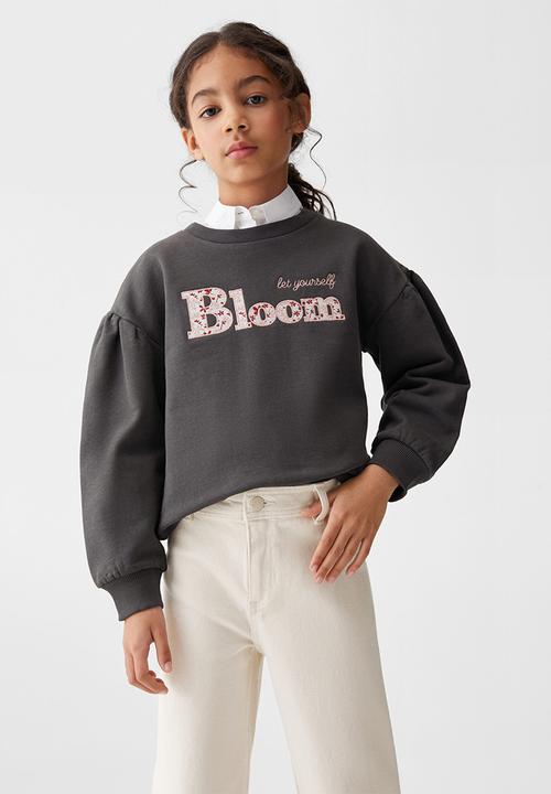 MANGO - Sweatshirt bloom - charcoal