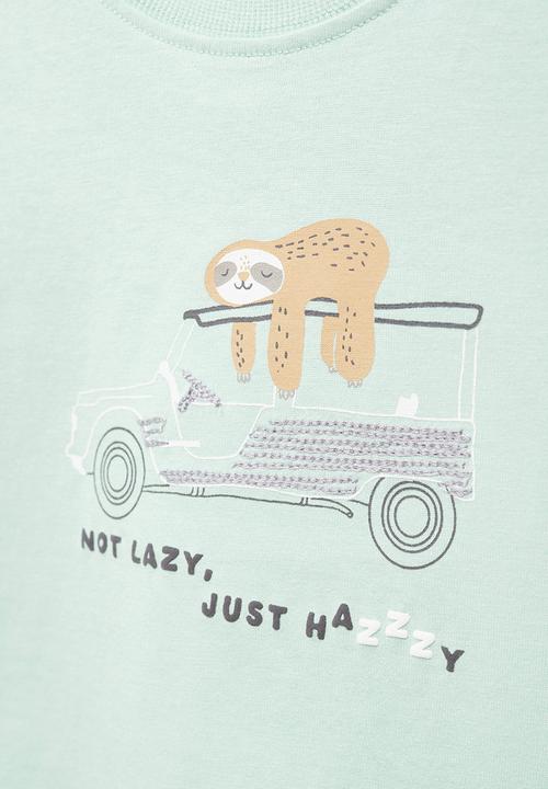MANGO - T-shirt lazy - turquoise