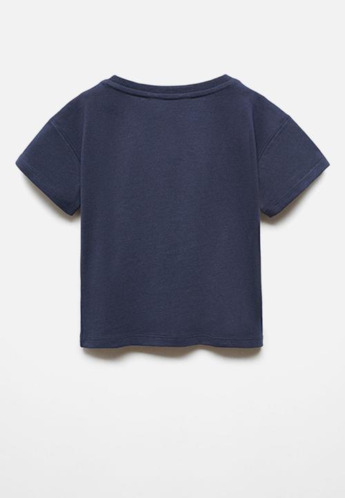 MANGO - T-shirt foqui - navy