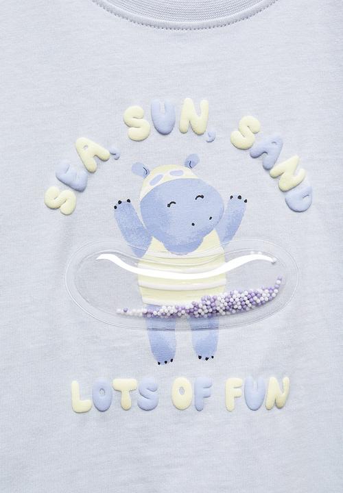 MANGO - T-shirt floti - sky-blue