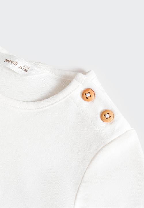 MANGO - T-shirt sharky - natural