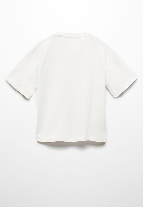 MANGO - T-shirt respect - natural