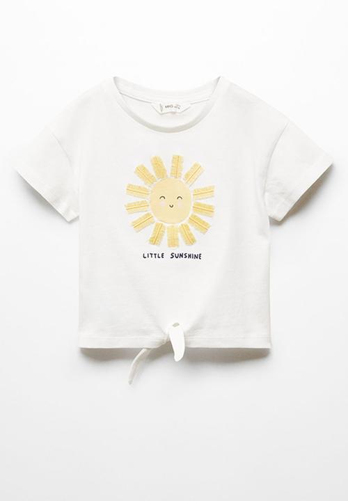 MANGO - T-shirt sol - natural