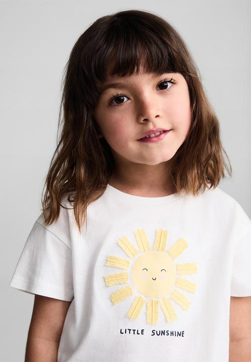 MANGO - T-shirt sol - natural