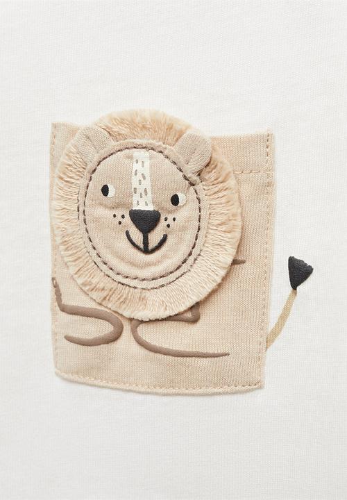 MANGO - T-shirt mufa - natural