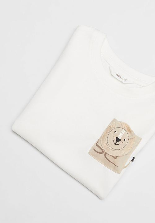 MANGO - T-shirt mufa - natural