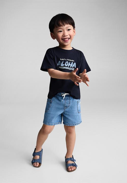 MANGO - T-shirt littlep - navy