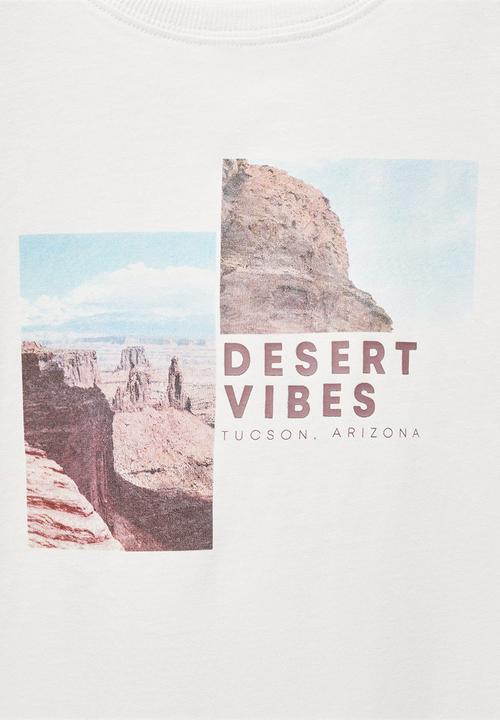 MANGO - T-shirt desert - natural