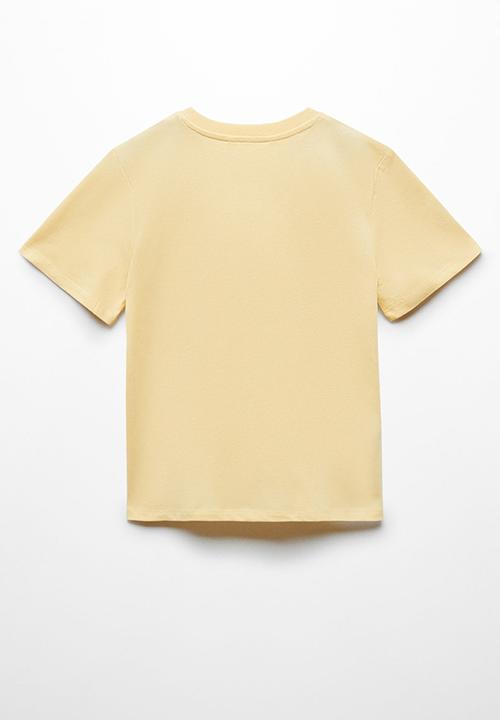 MANGO - T-shirt basic6 - yellow