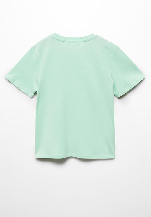 MANGO - T-shirt basic6 - pastel green