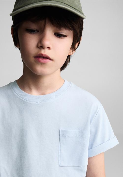MANGO - T-shirt basic6 - sky-blue