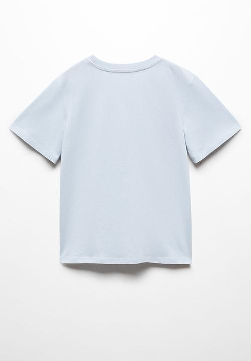 MANGO - T-shirt basic6 - sky-blue