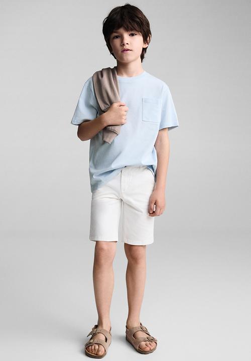 MANGO - T-shirt basic6 - sky-blue