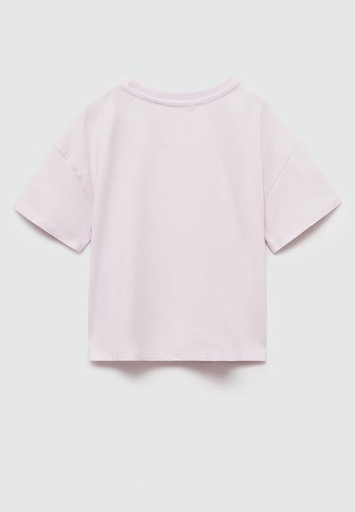 MANGO - T-shirt venice - mauve