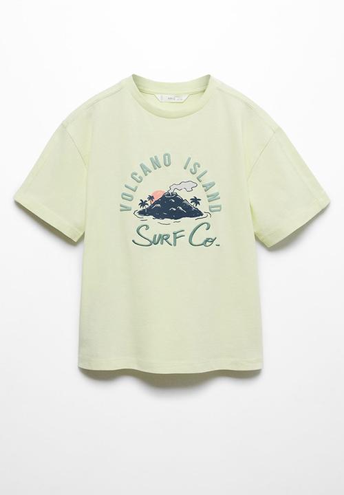 MANGO - T-shirt volcano - bright yellow
