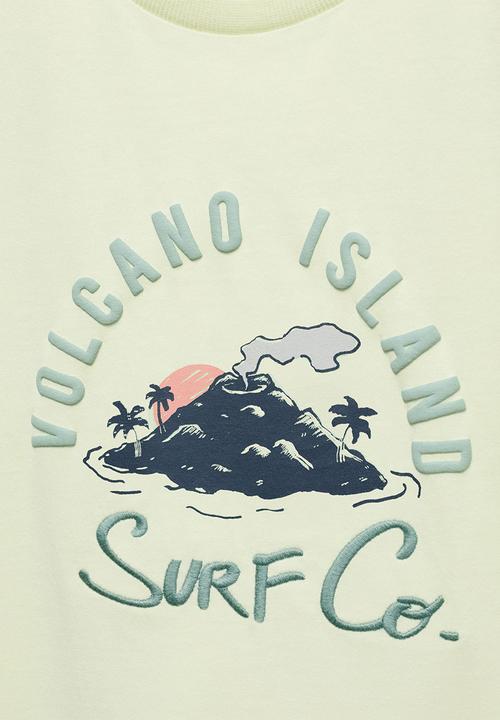 MANGO - T-shirt volcano - bright yellow