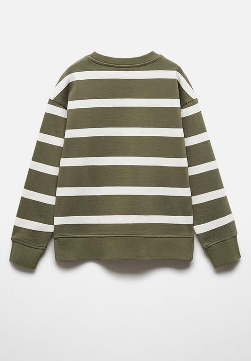 MANGO - Sweatshirt stripes2 - khaki