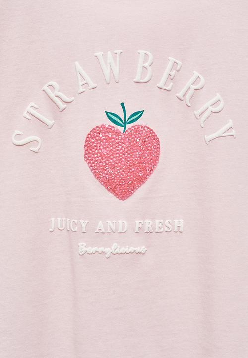 MANGO - T-shirt berry - pink
