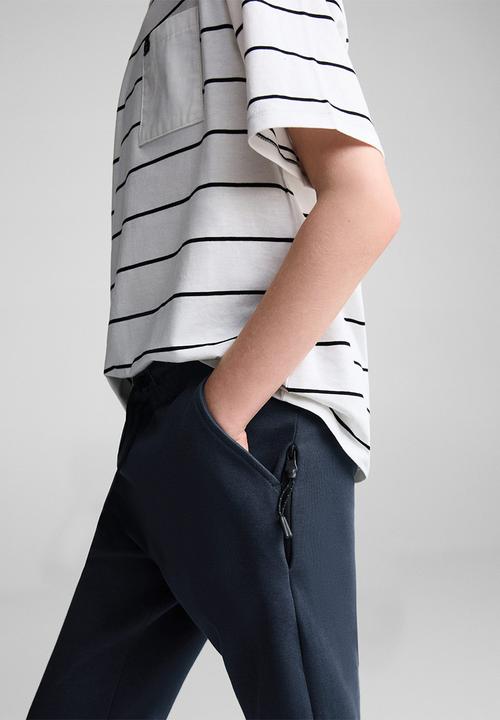 MANGO - Trousers zipper - navy