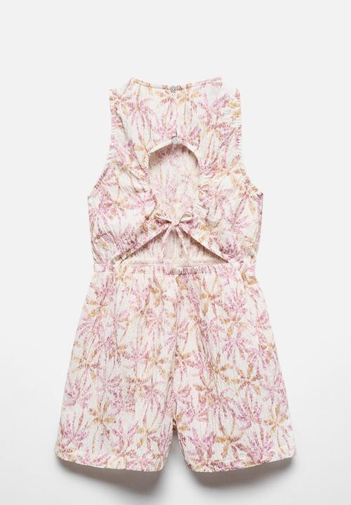 MANGO - Playsuit palm - mauve