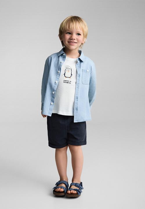 MANGO - Bermuda shorts belgica - navy