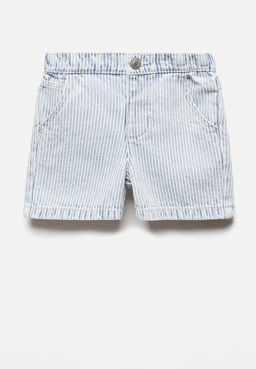 MANGO - Bermuda shorts stripes - denim