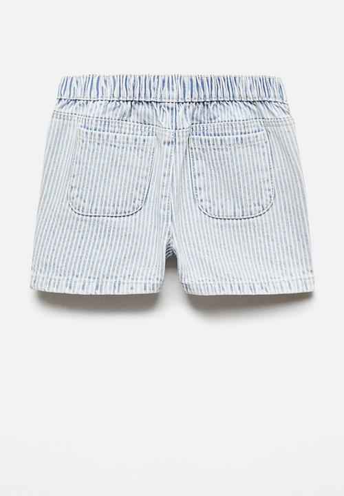 MANGO - Bermuda shorts stripes - denim
