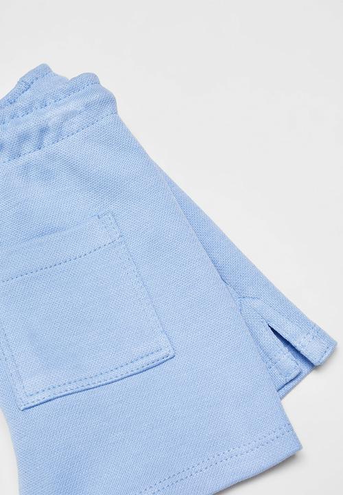 MANGO - Bermuda shorts pique - sky-blue